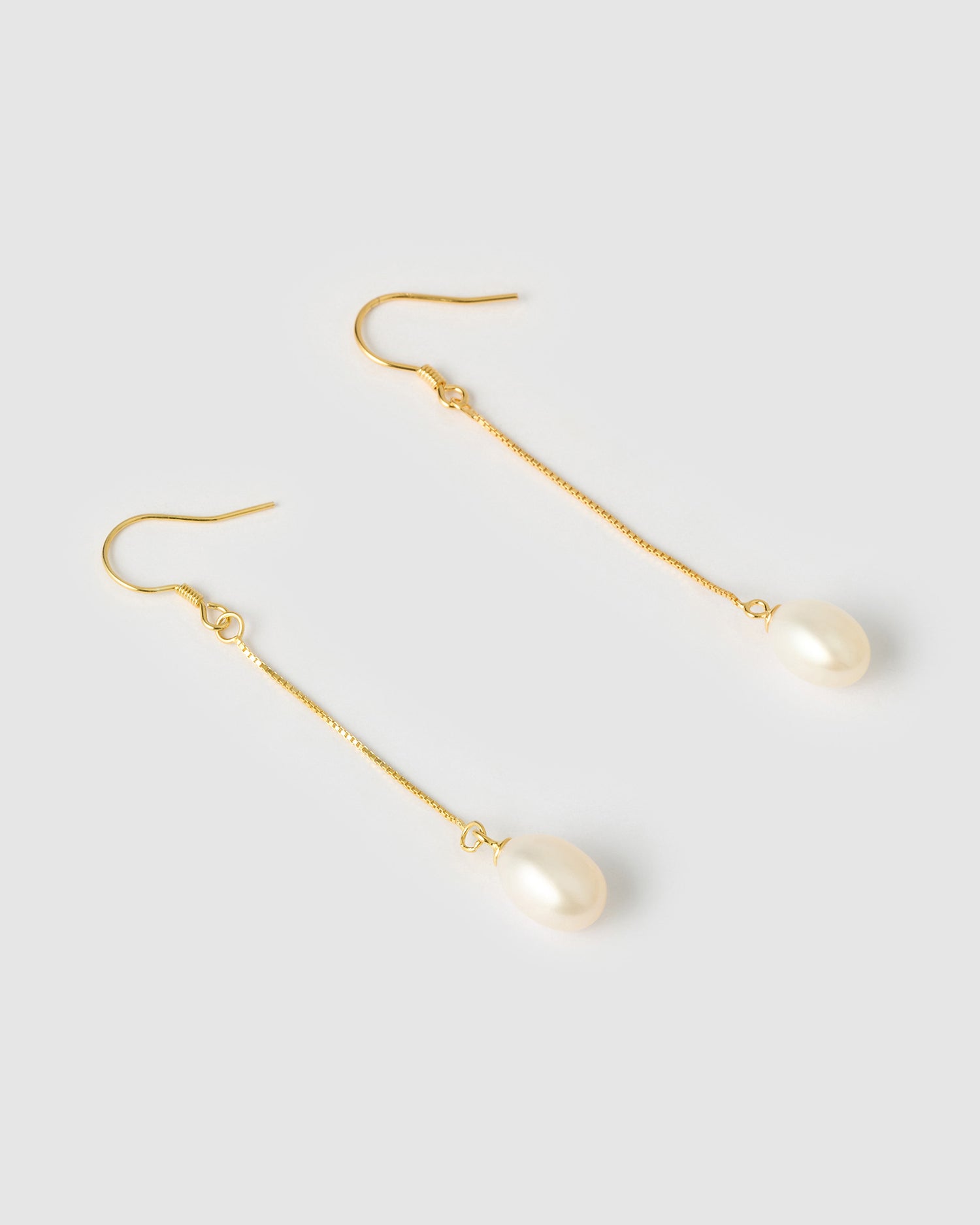 Izoa Petra Drop Hook Earrings Gold