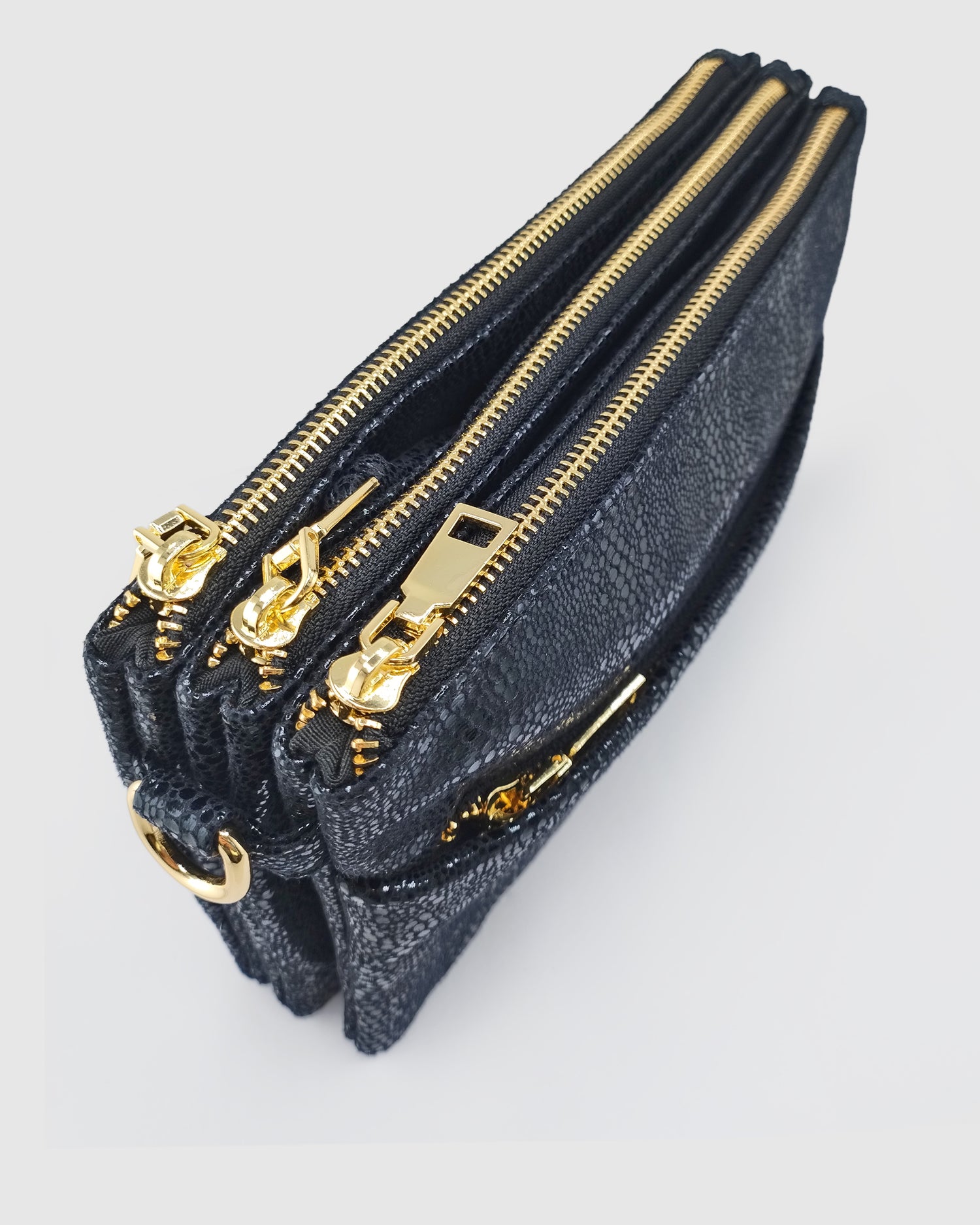 Izoa Phoebe Clutch Bag in Black