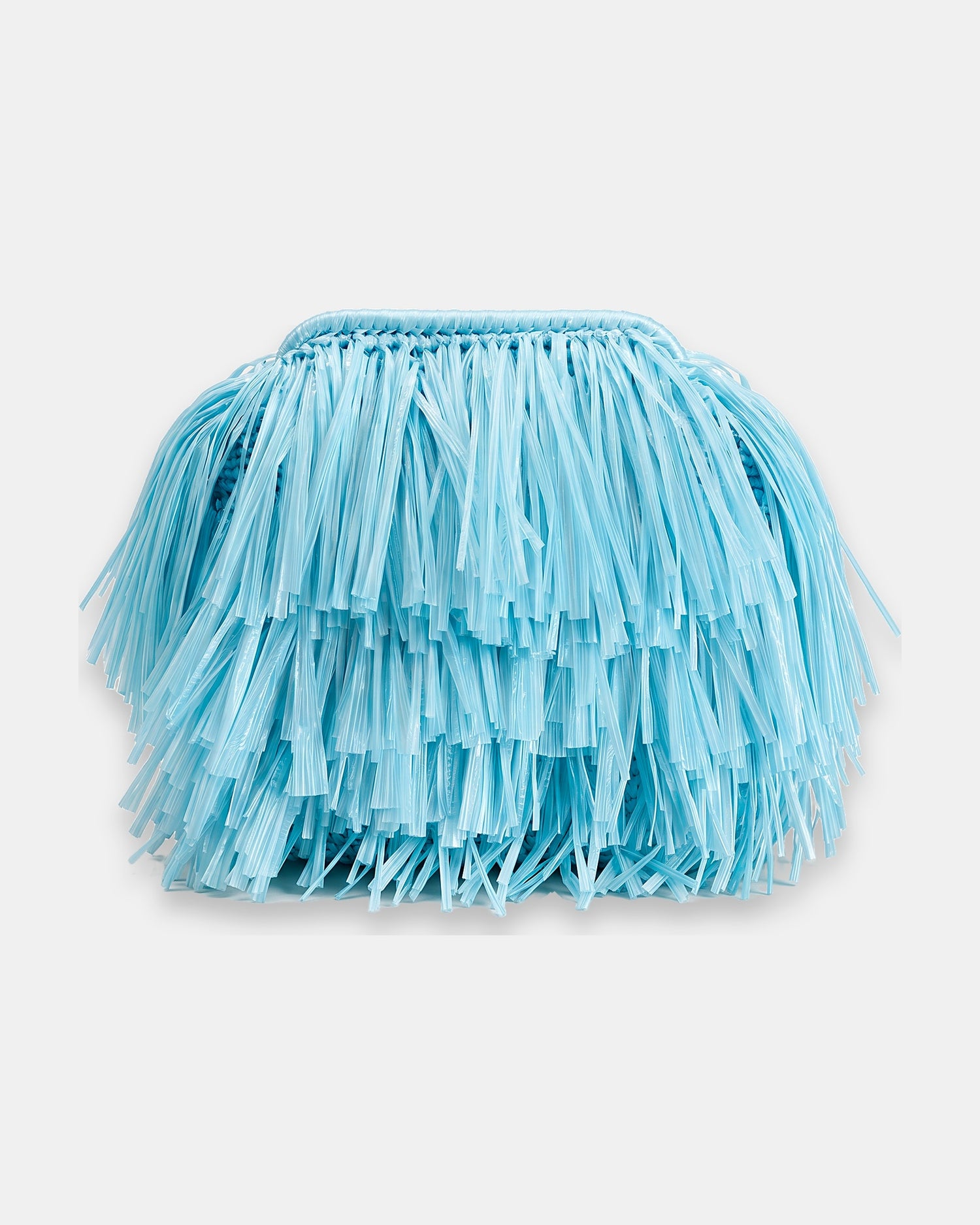 Izoa St Tropez Bright Turquoise Tassel clutch