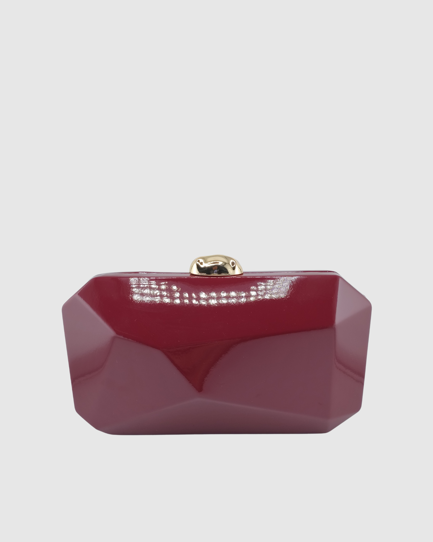 Izoa Talia Geometric Clutch Burgundy