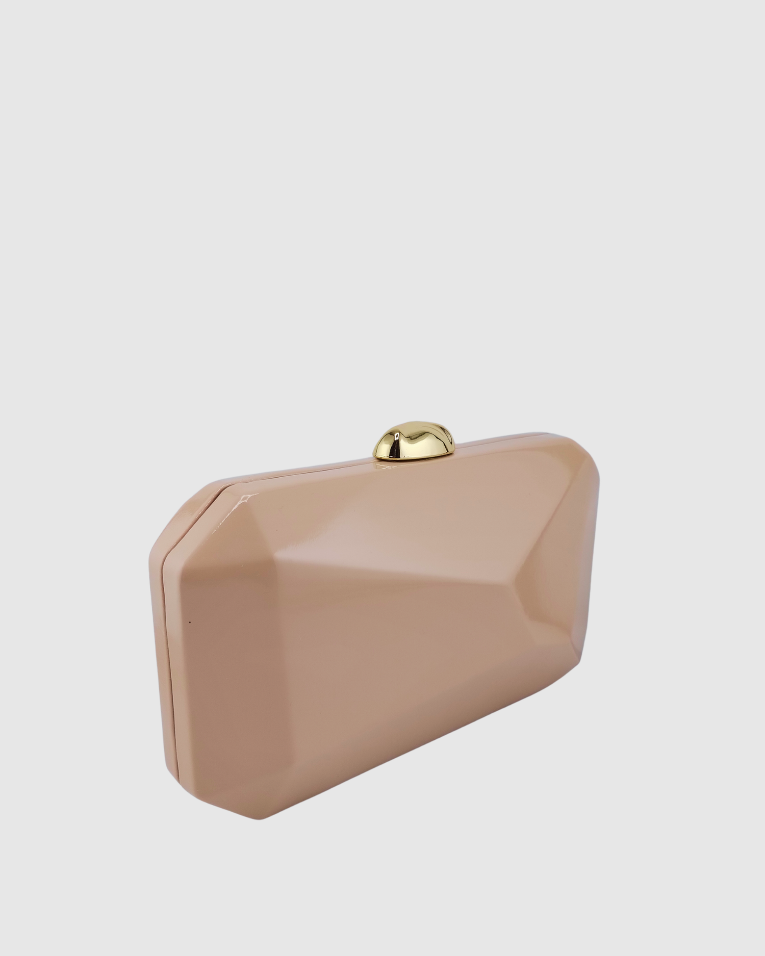 Izoa Talia Geometric Clutch Dark Nude