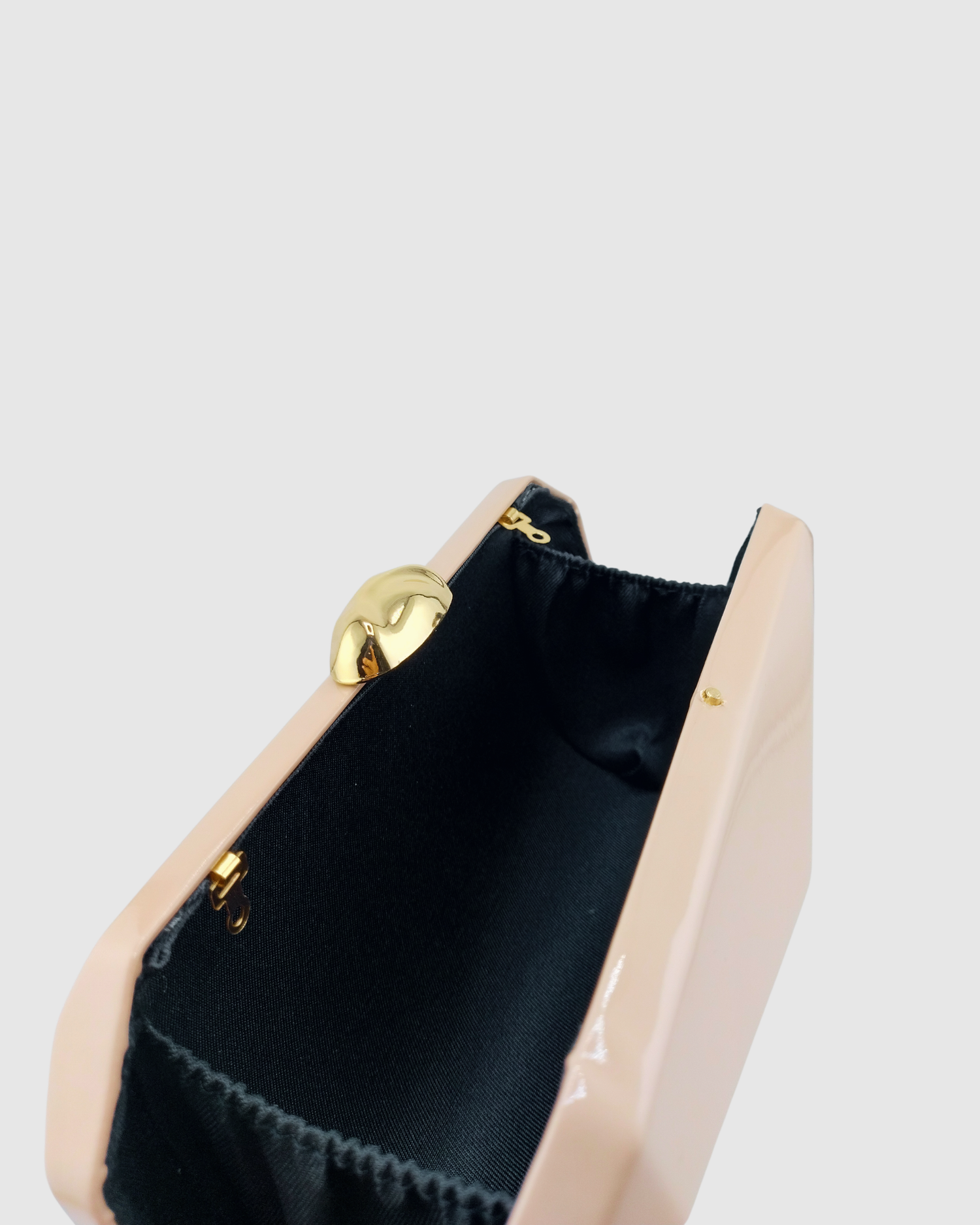 Izoa Talia Geometric Clutch Dark Nude