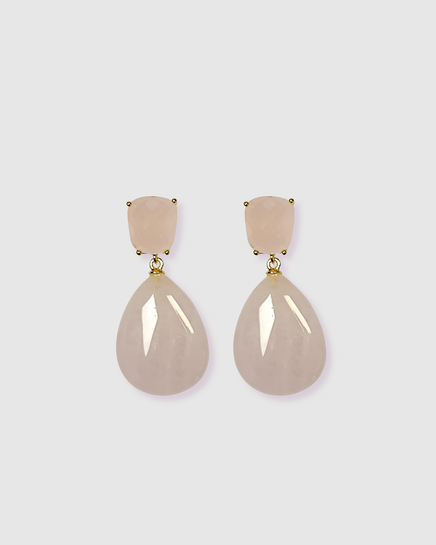 Izoa Velora Earrings Rose Quartz