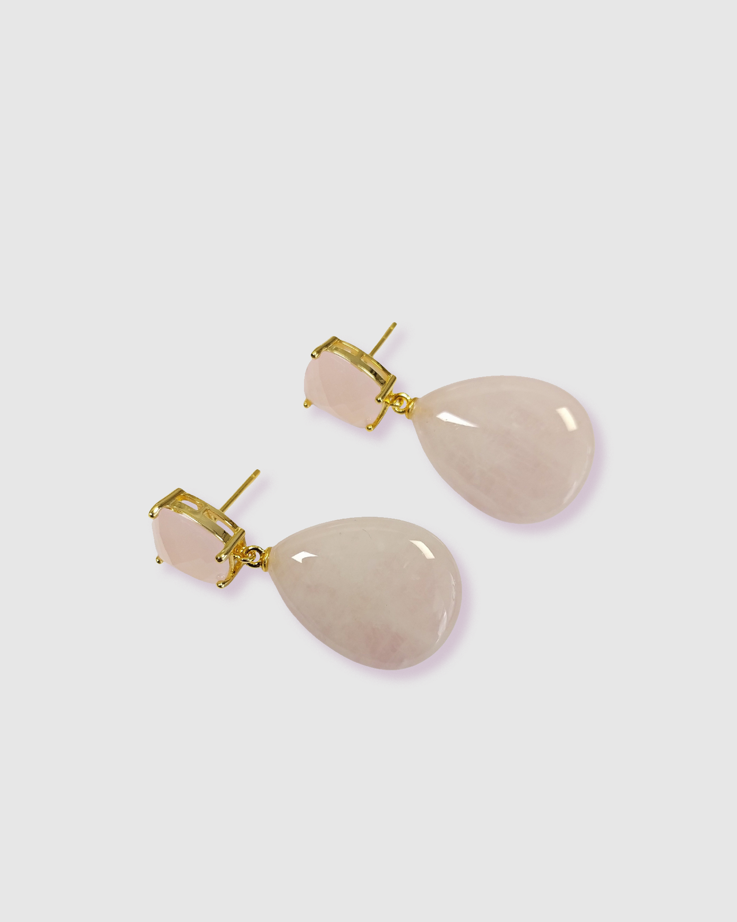 Izoa Velora Earrings Rose Quartz
