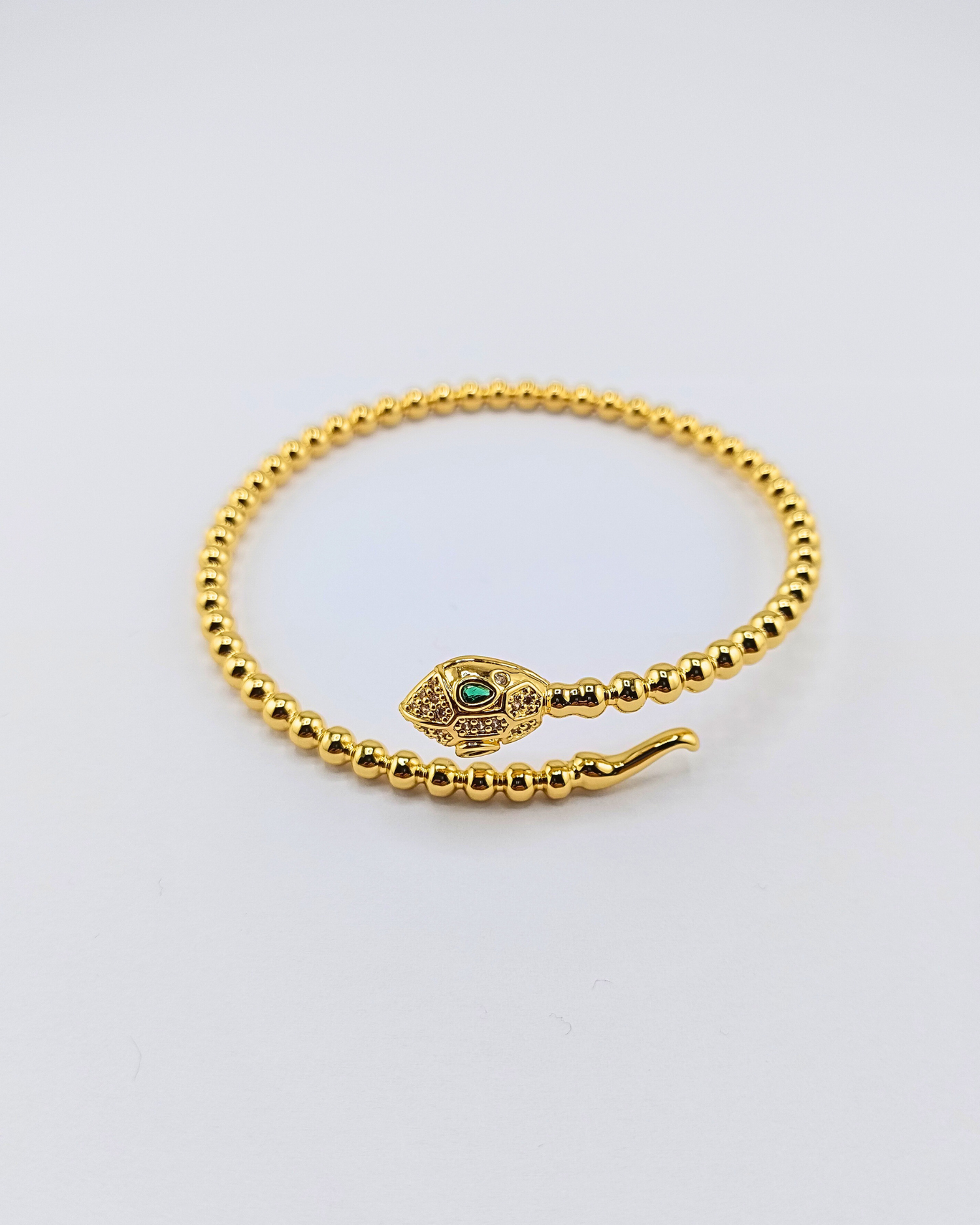 Izoa Vesuki Crystal Snake Bangle Cuff