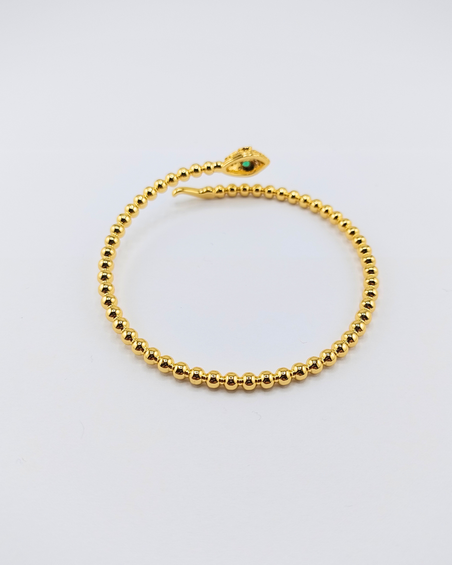 Izoa Vesuki Crystal Snake Bangle Cuff