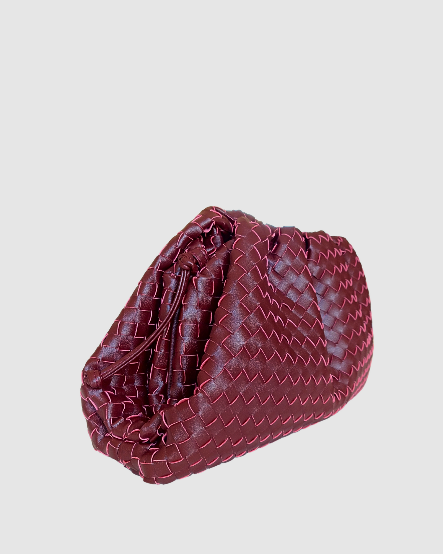 Izoa Vincenza Woven Bag Burgundy
