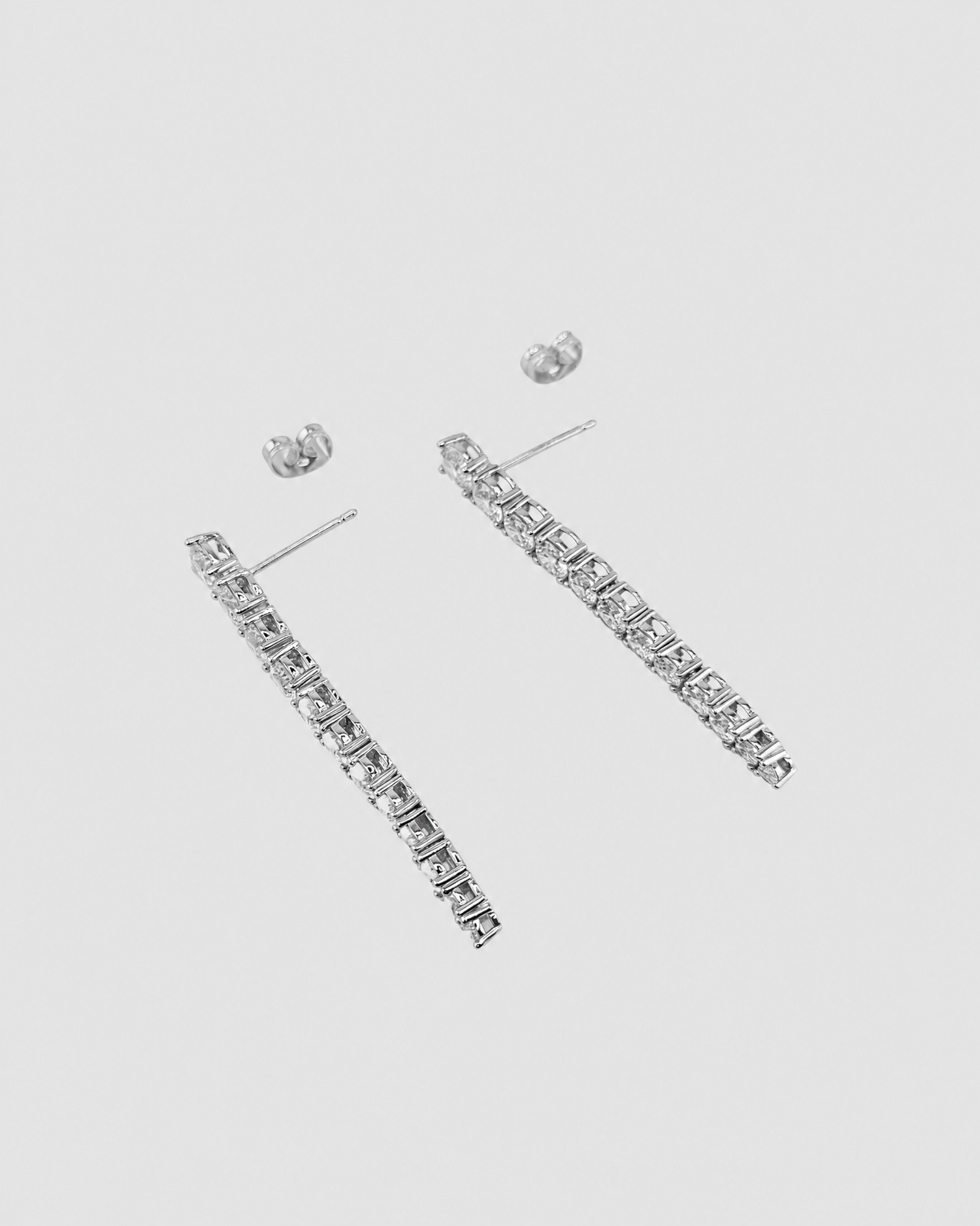 Izoa Josephine Cubic Zirconia Earrings Silver