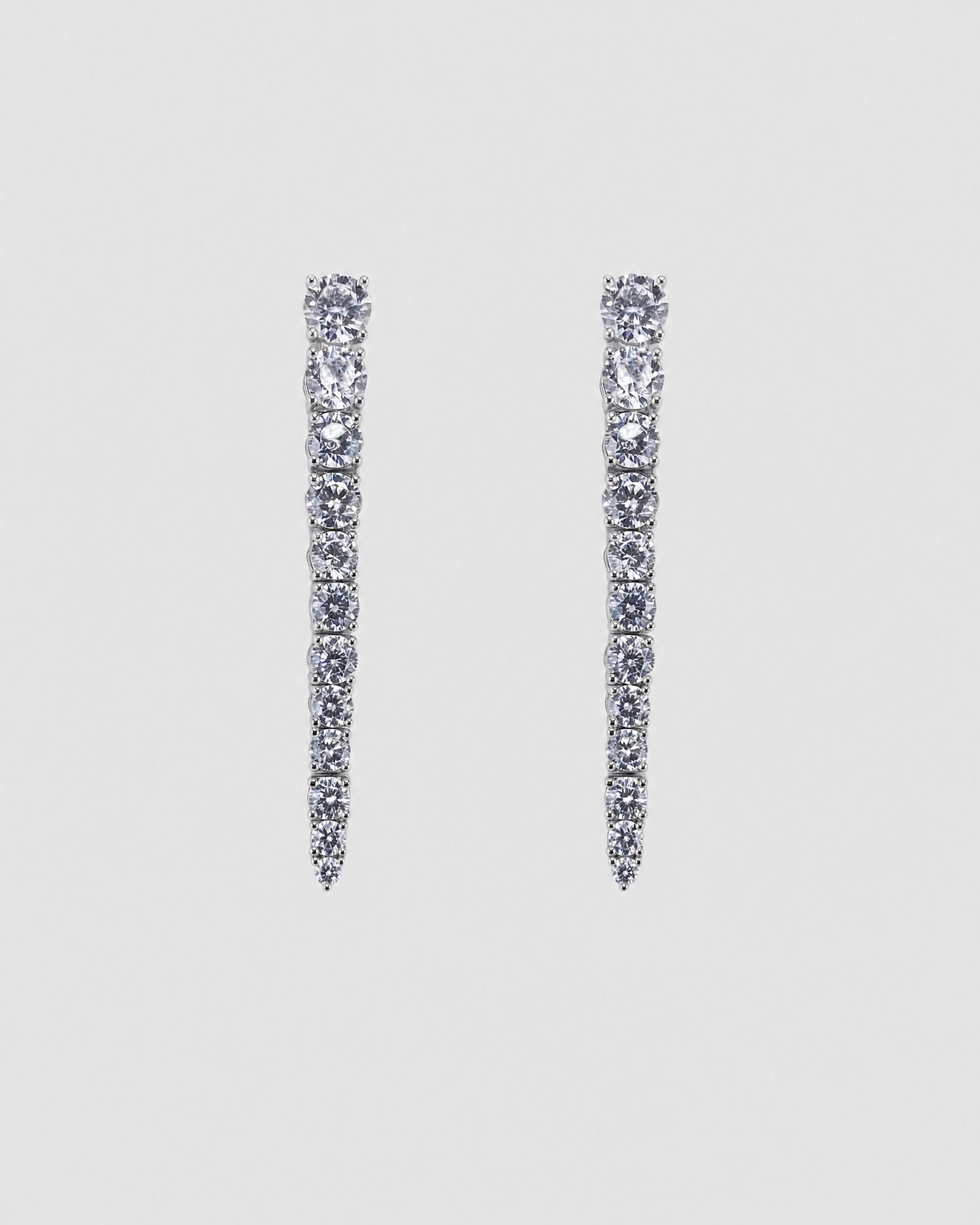 Izoa Josephine Cubic Zirconia Earrings Silver
