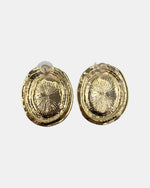 Izoa Winifred Hammered Pearl Statement Stud Earrings Pearl - alternate view