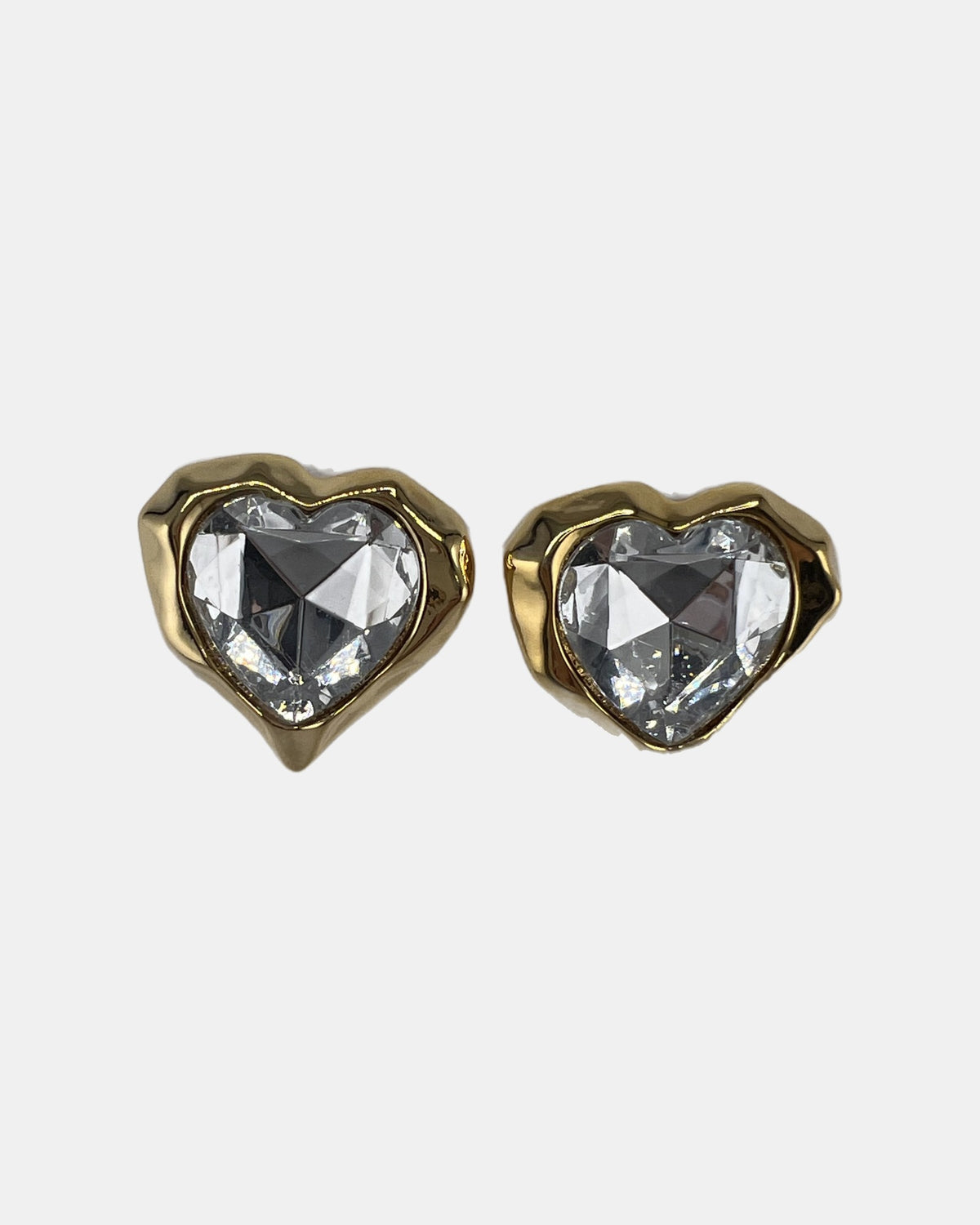 Izoa Leonie Heart Statement Stud Earrings Crystal - alternate view