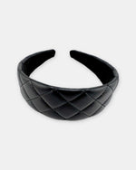 Izoa Beatrix Quilted Headband Black – alternate view