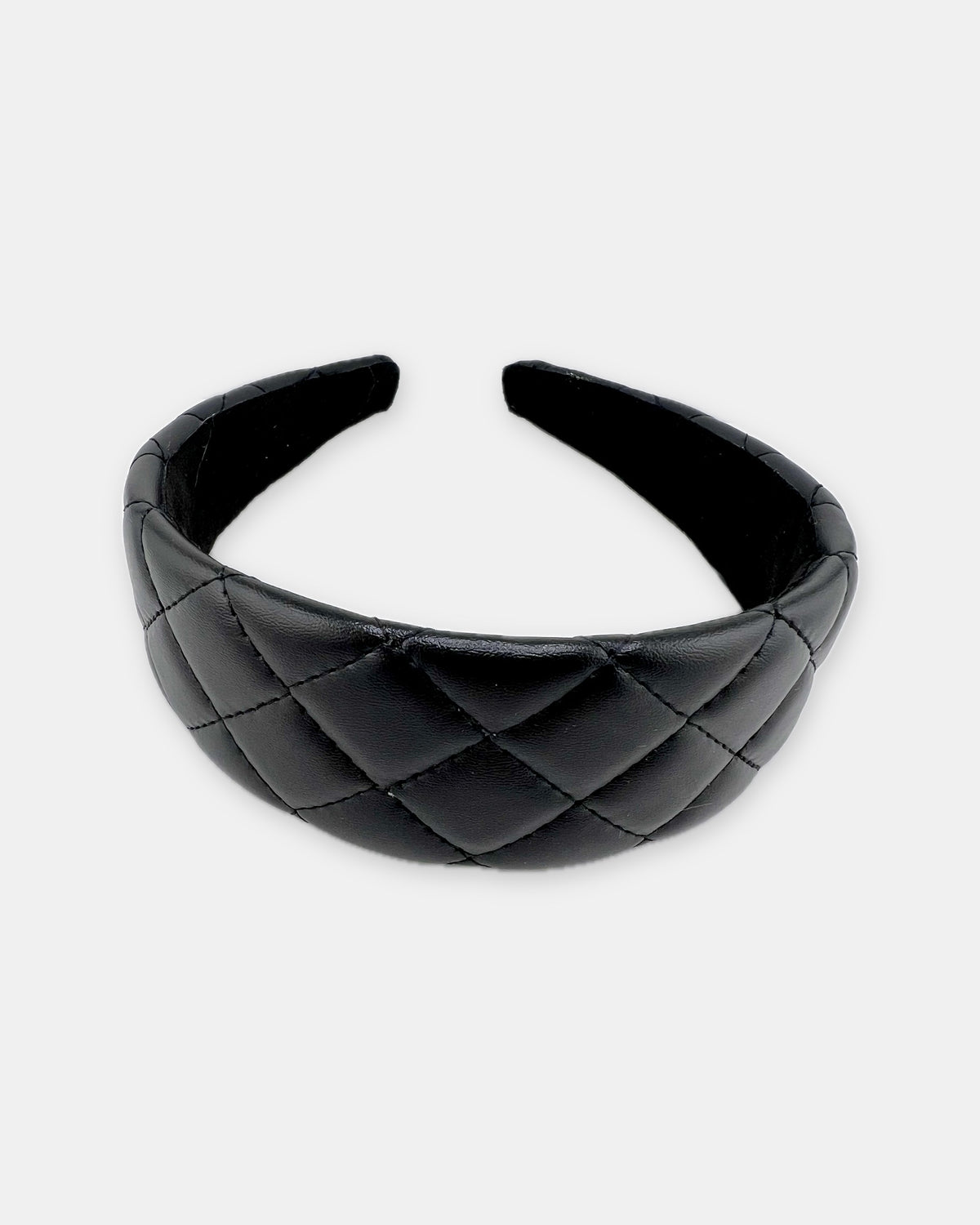 Izoa Beatrix Quilted Headband Black – alternate view