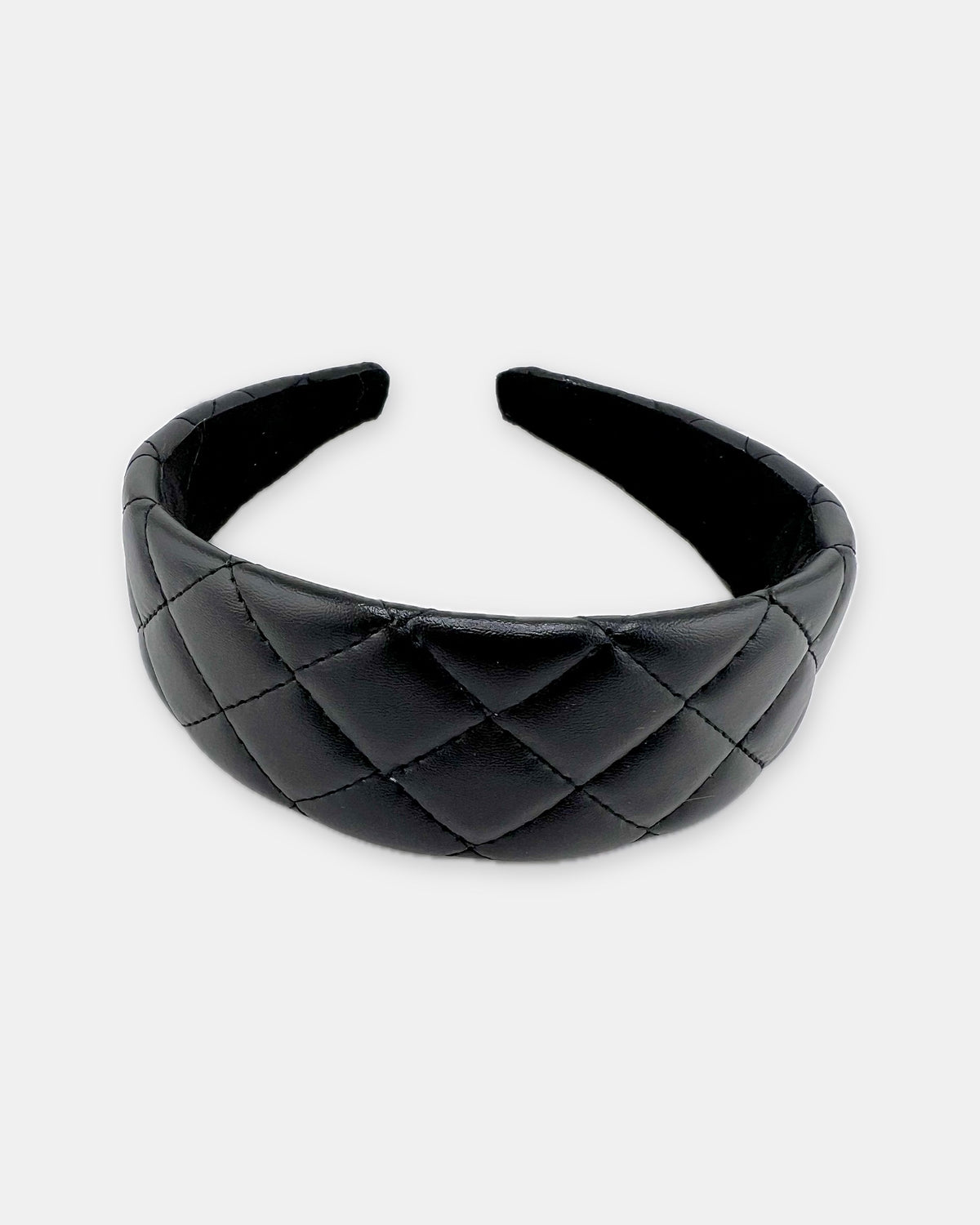 Izoa Beatrix Quilted Headband Black – alternate view