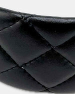 Izoa Beatrix Quilted Headband Black – close-up detail