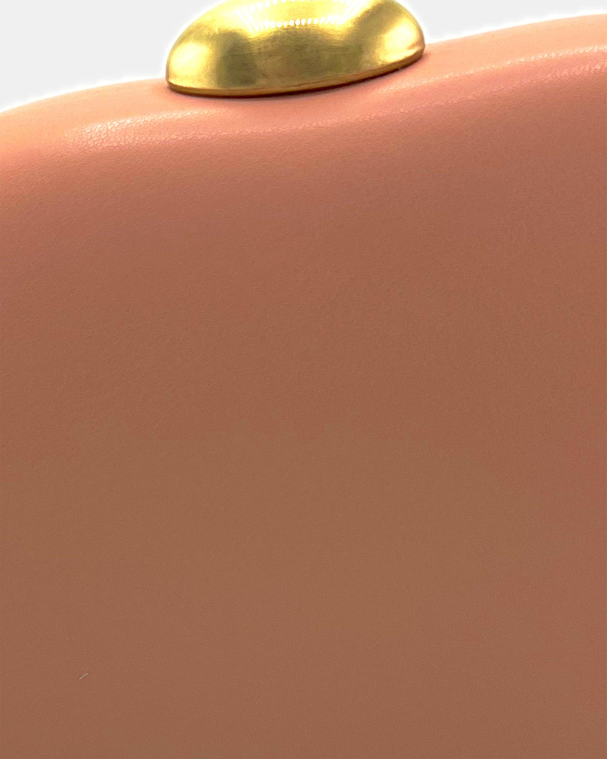 Izoa Coralie Pebble Clutch in Coral – close-up detail