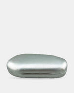 Izoa Coralie Pebble Clutch in Silver – alternate view