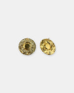 Izoa Cordelia Statement Stud Earrings in Black – back view