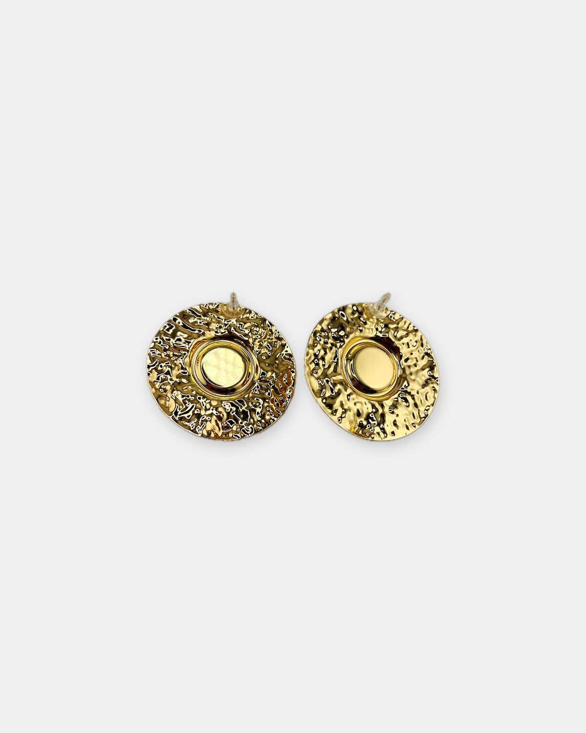 Izoa Cordelia Statement Stud Earrings in Pearl – back view