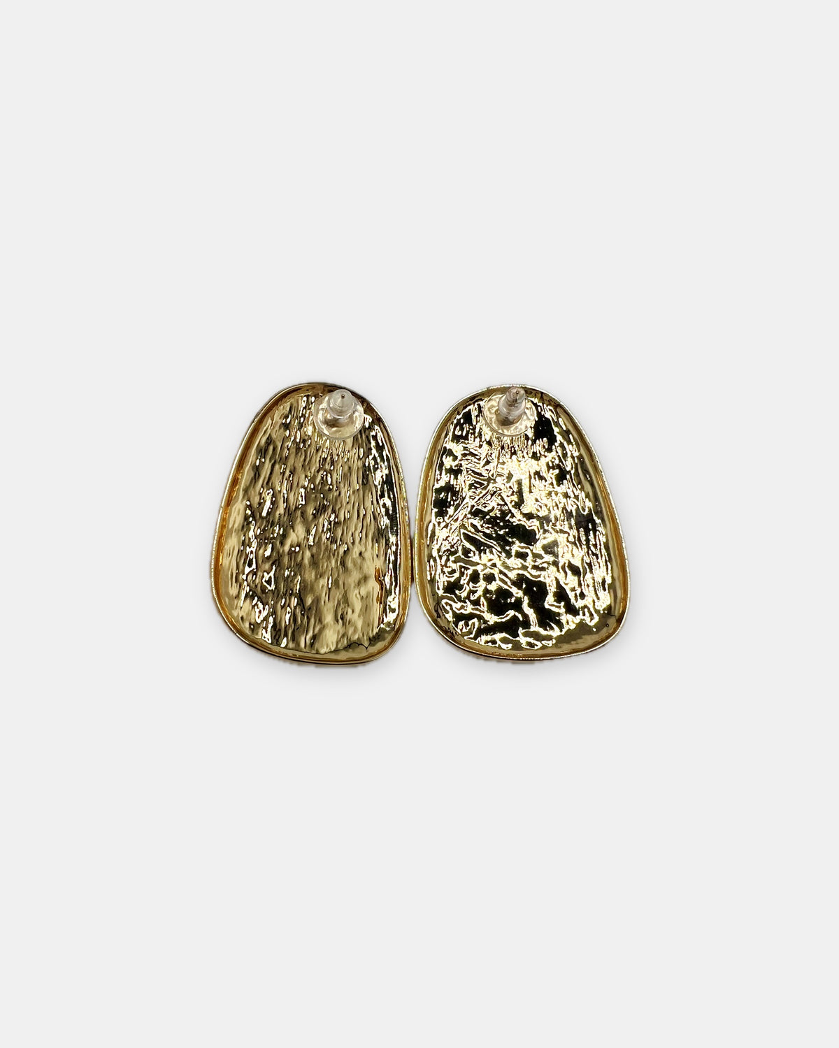 Izoa Isadora Statement Stud Earrings in Cream – back view