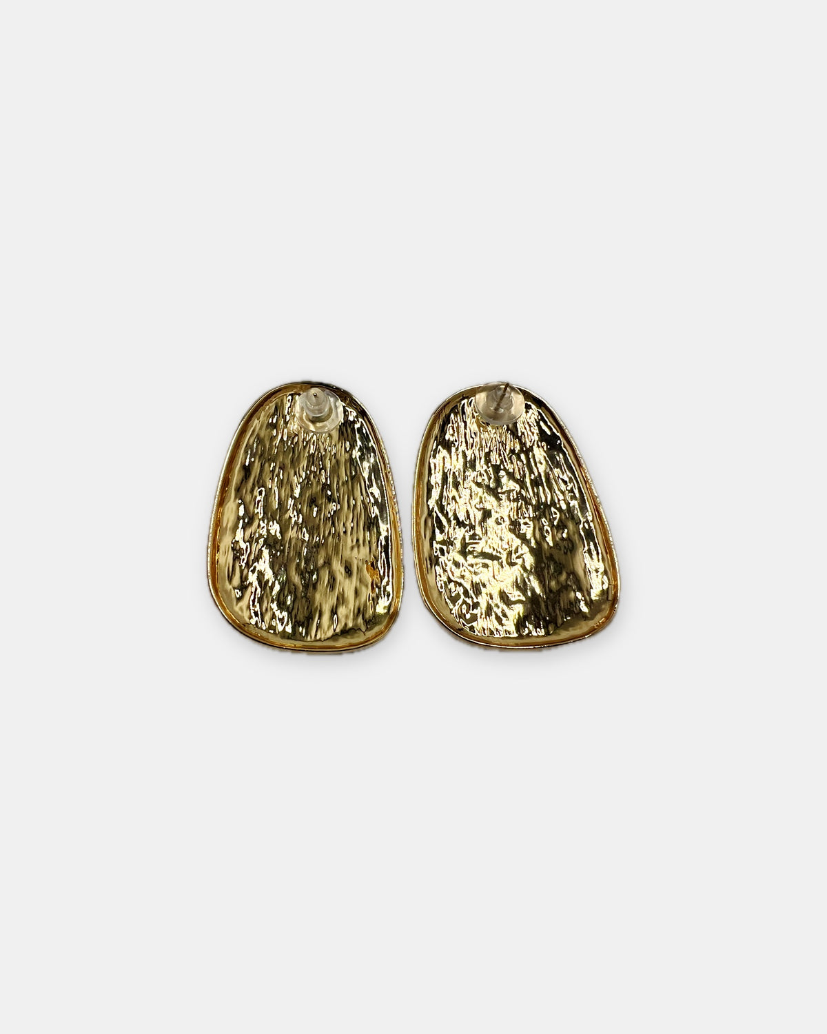 Izoa Isadora Statement Stud Earrings in Green – back view