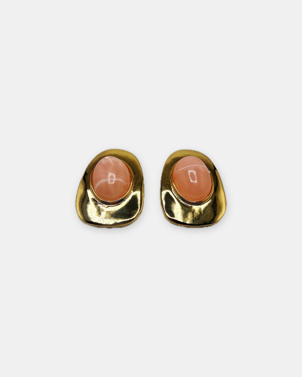Izoa Isadora Statement Stud Earrings in Pink – alternate view