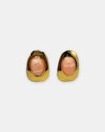 Izoa Isadora Statement Stud Earrings in Pink – alternate view