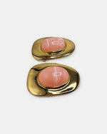 Izoa Isadora Statement Stud Earrings in Pink – alternate view