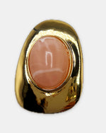 Izoa Isadora Statement Stud Earrings in Pink – close-up detail
