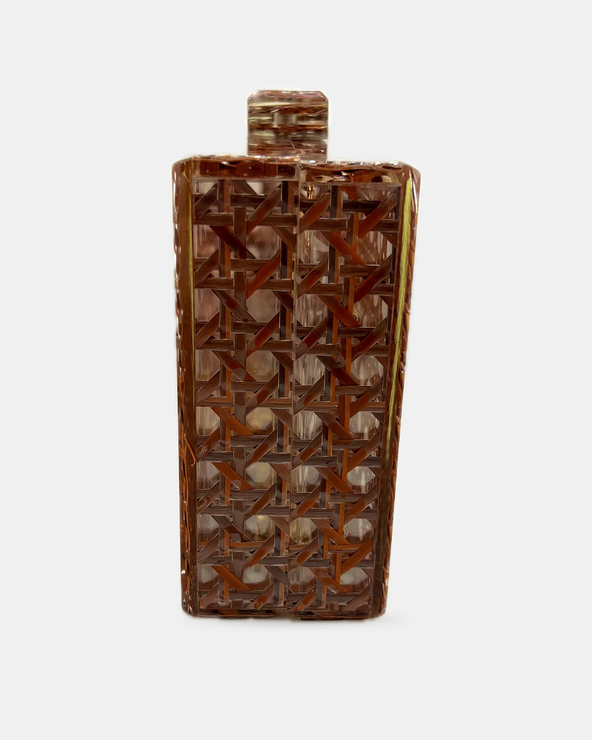Izoa Juniper Cane Acrylic Clutch in Tortoiseshell – alternate view