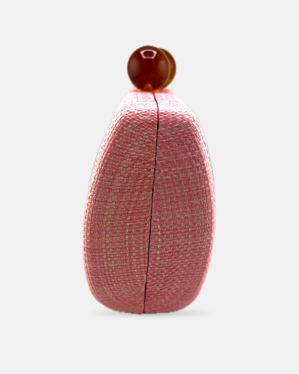 Izoa Margaux Woven Clutch in Pink – alternate view