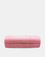 Izoa Margaux Woven Clutch in Pink – alternate view