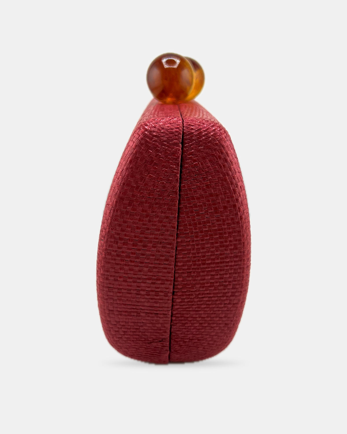 Izoa Margaux Woven Clutch in Red – alternate view
