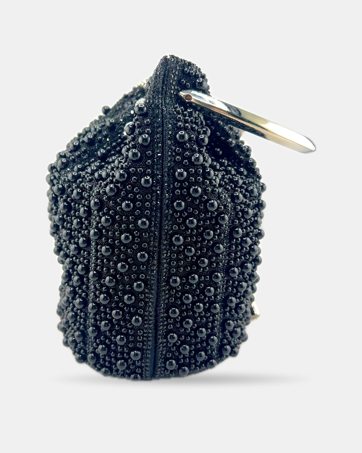 Izoa Noelle Beaded Bucket Bag in Black – alternate view