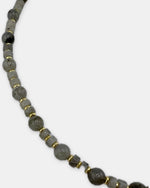 Izoa Rosamund Gemstone Heart Necklace in Labradorite – close-up detail