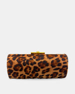 Izoa Zelda Animal Print Clutch in Leopard – alternate view