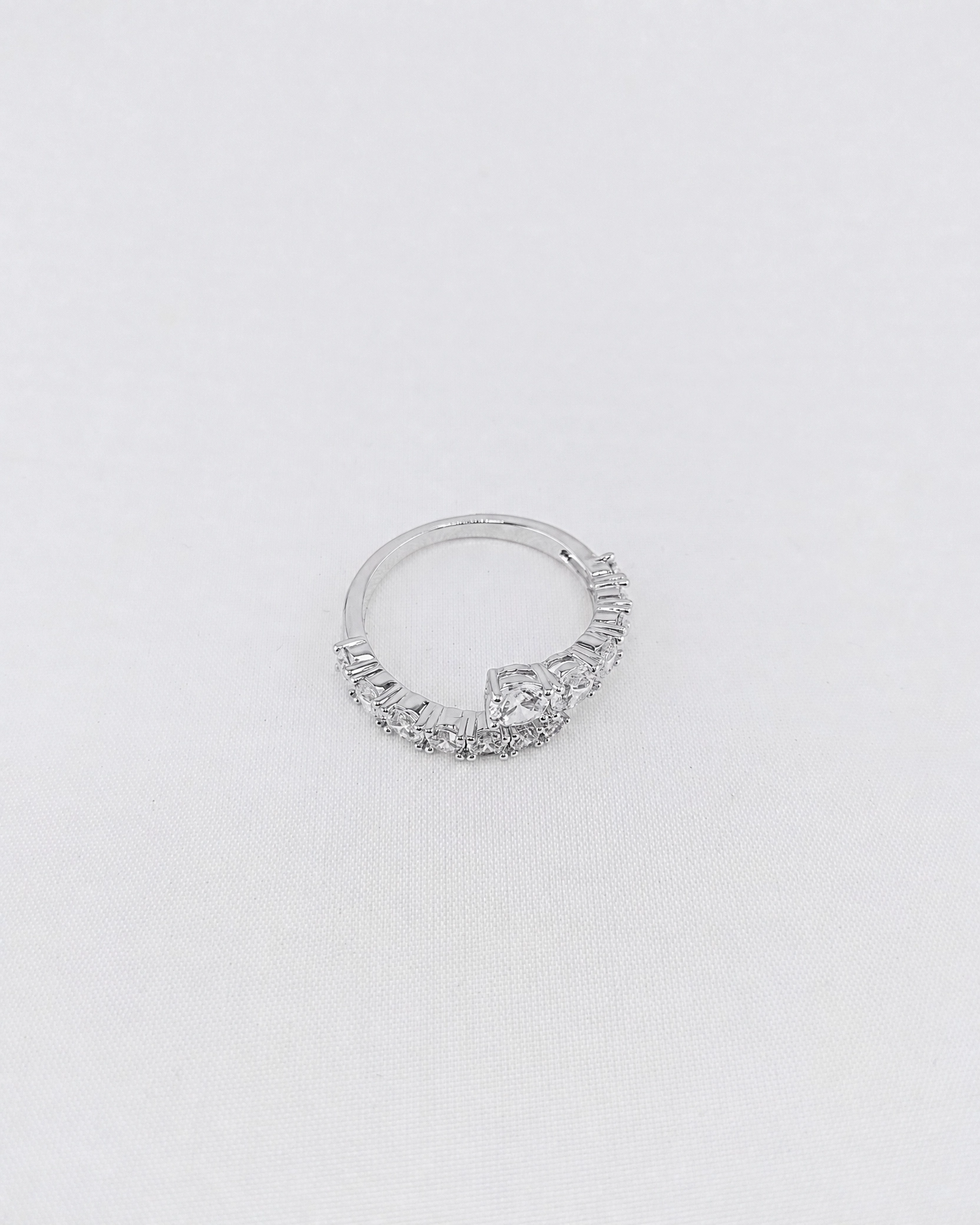 Izoa Josephine Ring Silver Clear