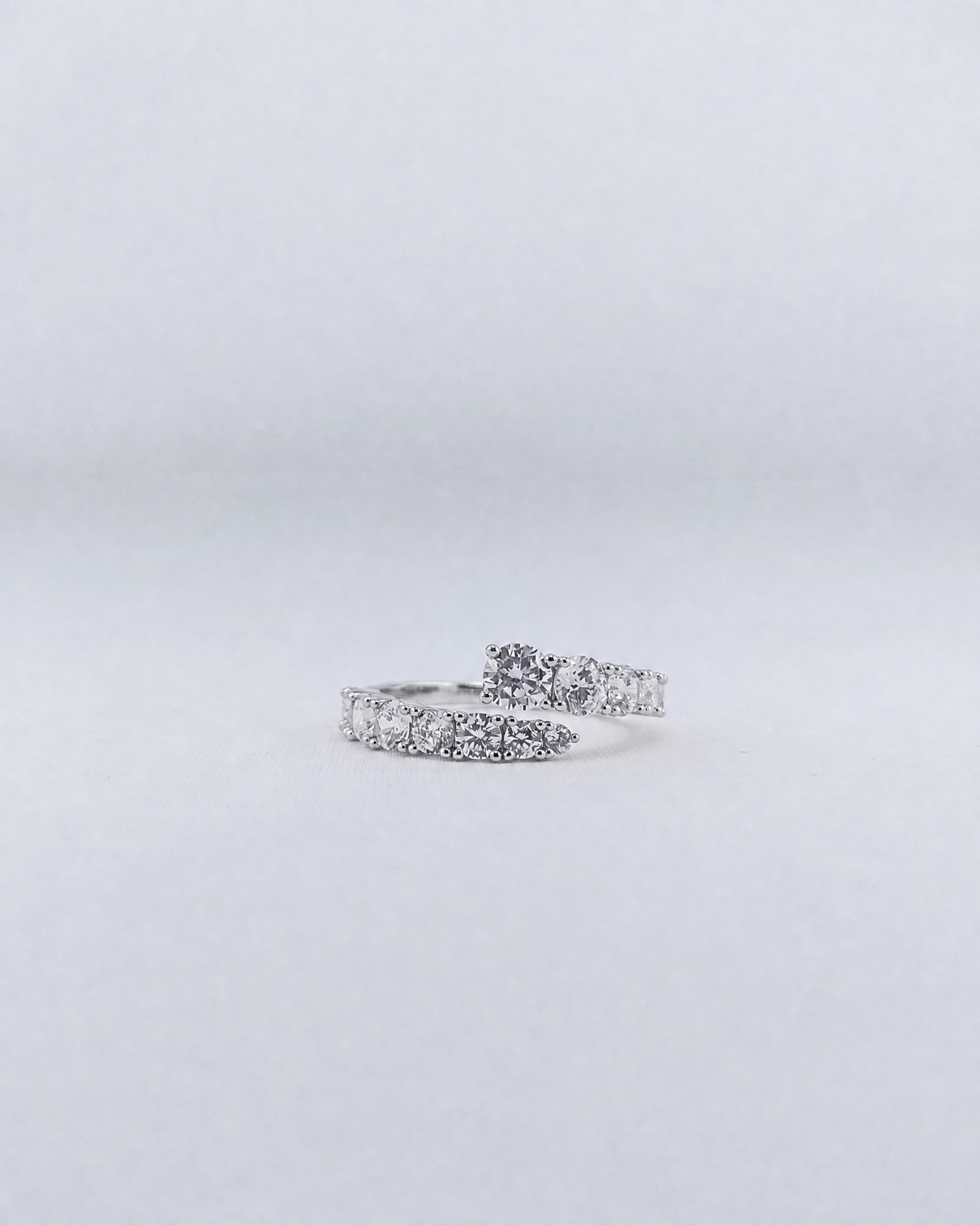Izoa Josephine Ring Silver Clear