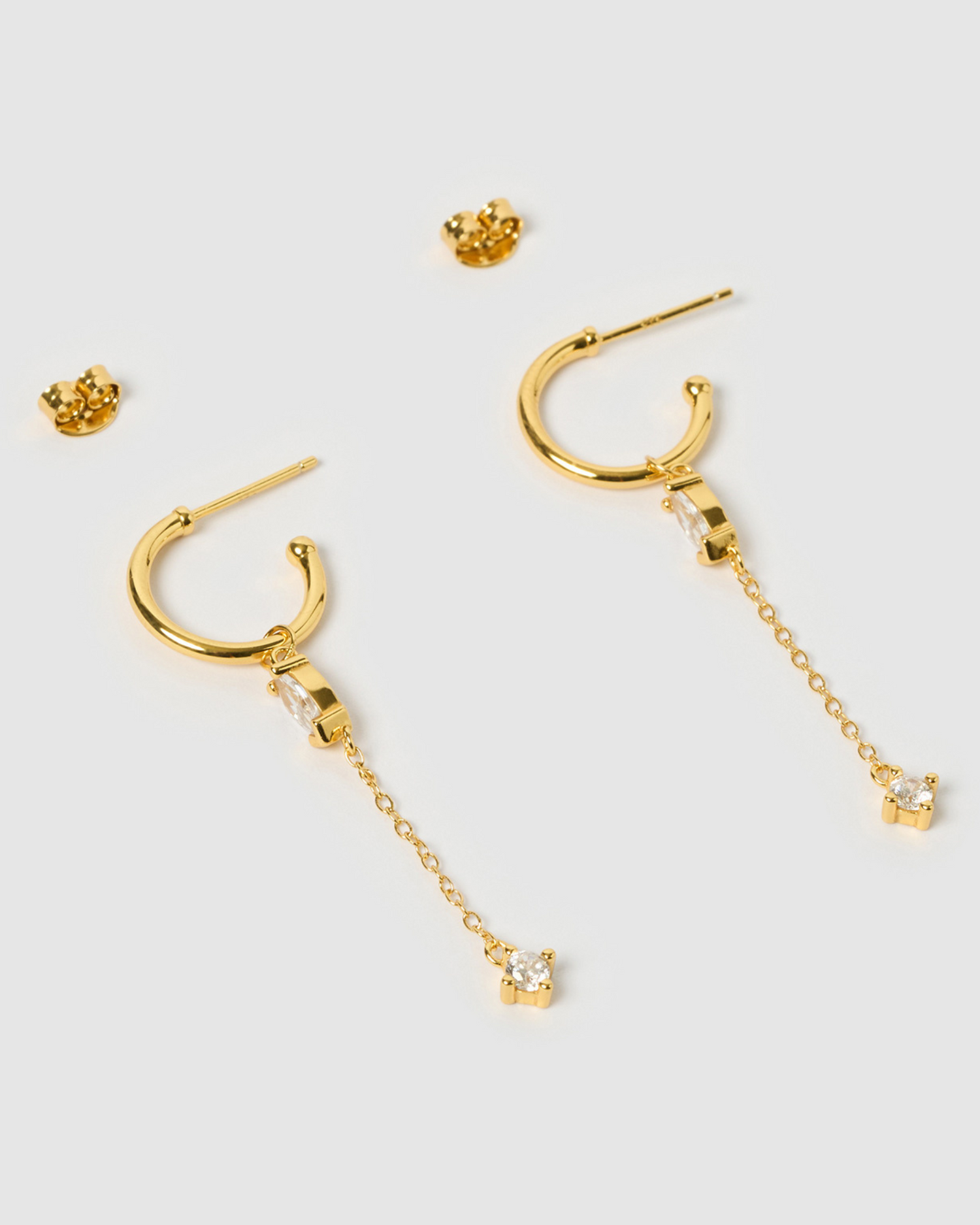 Izoa Anika Hoop Earrings Gold