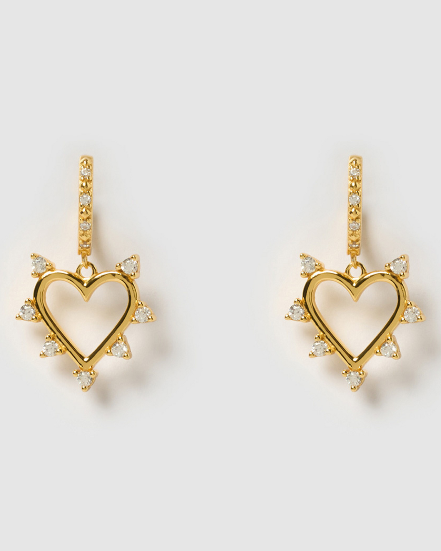 Izoa Caitlin Huggie Earrings Gold