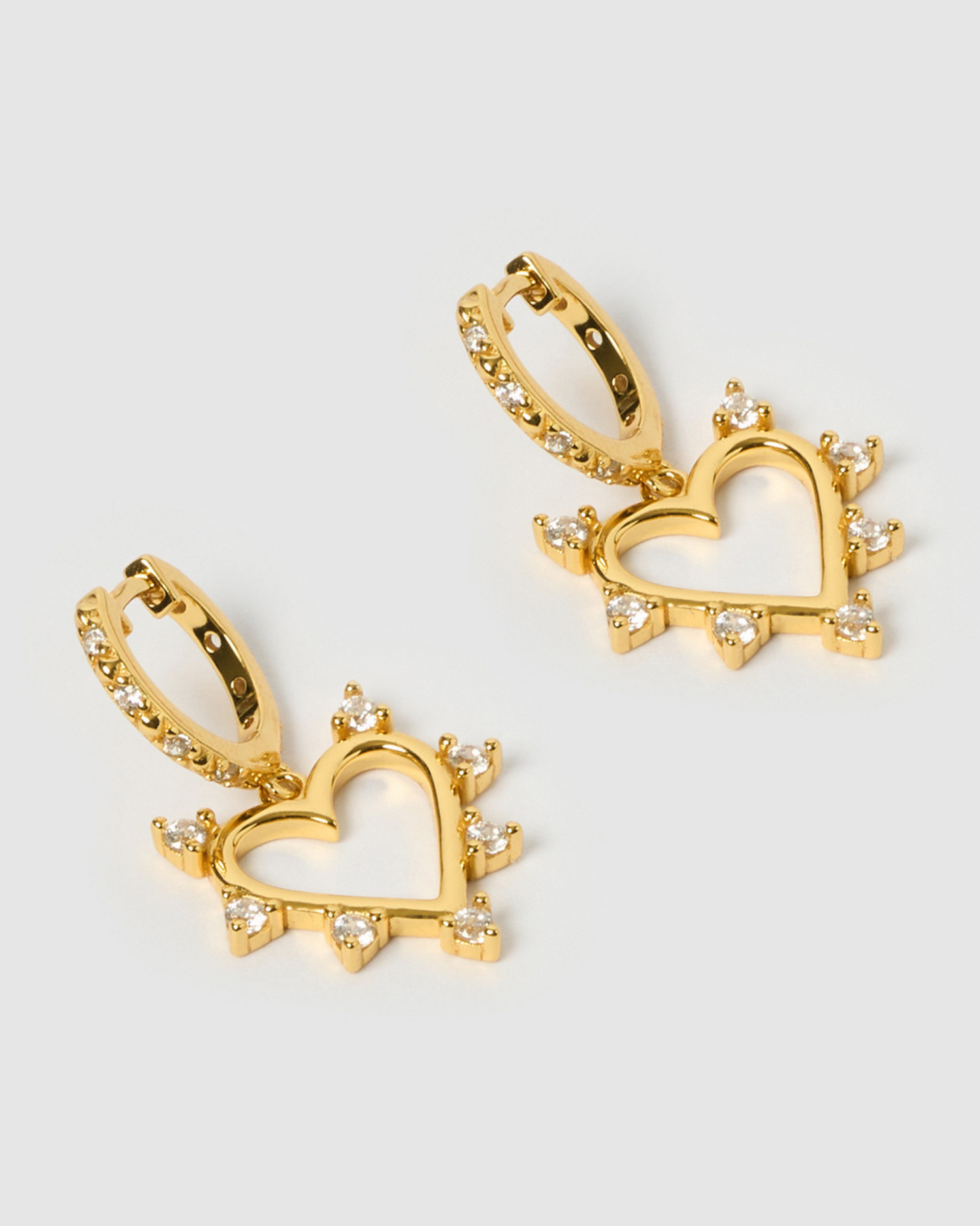 Izoa Caitlin Huggie Earrings Gold