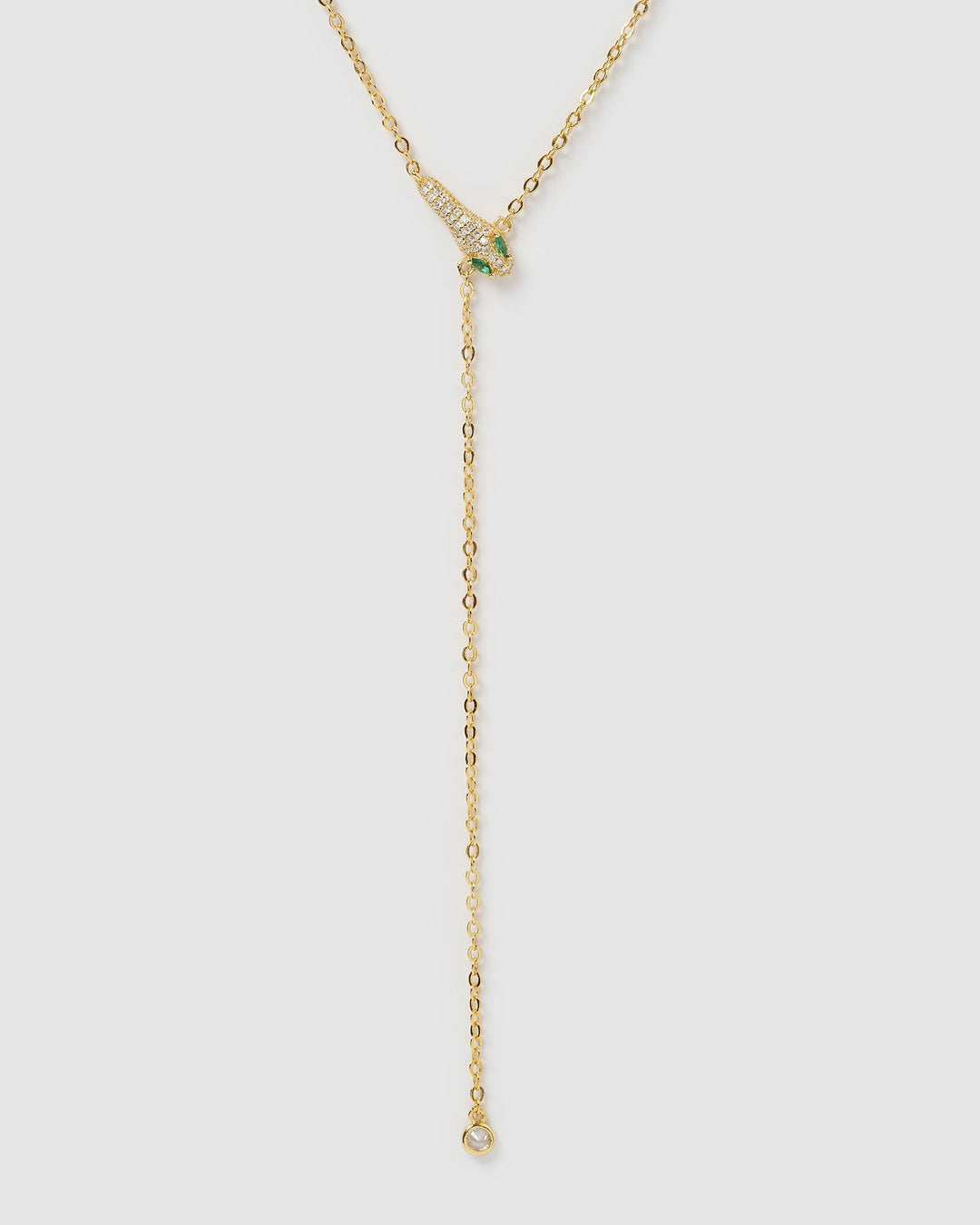 Izoa Hailey Snake Head Necklace Gold