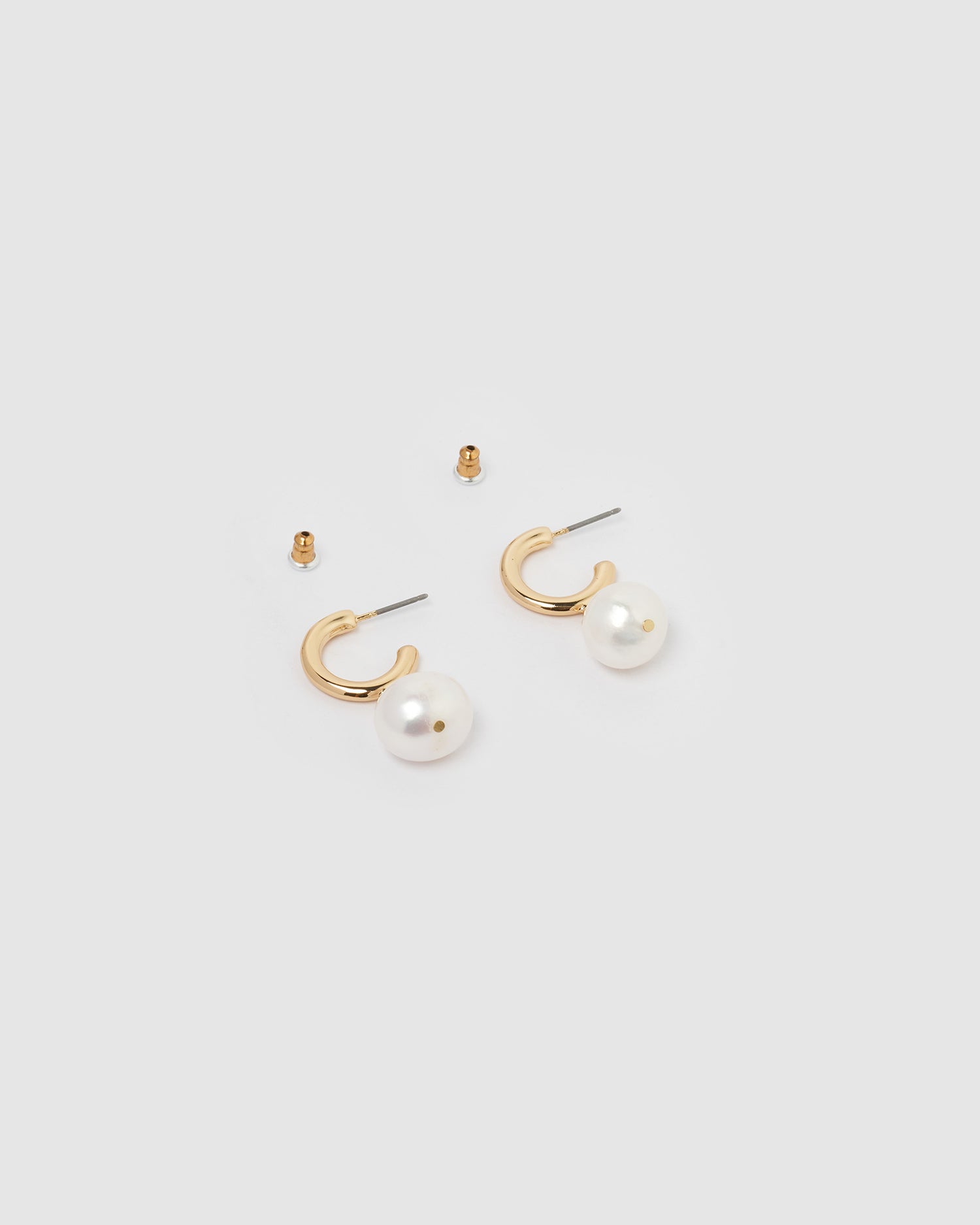Izoa Amaya Earrings Gold Freshwater Pearl