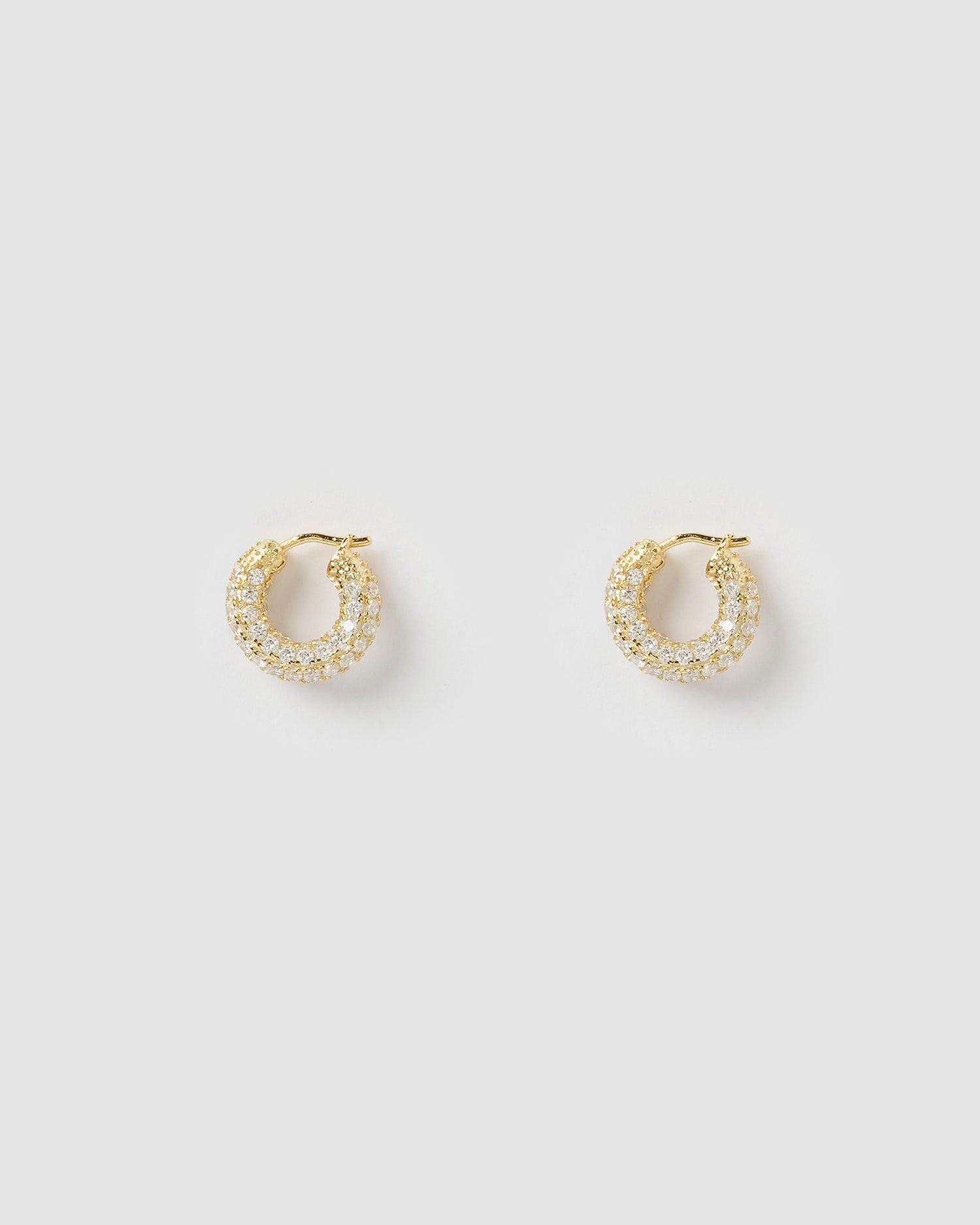 Izoa Ann Huggie Earrings Gold