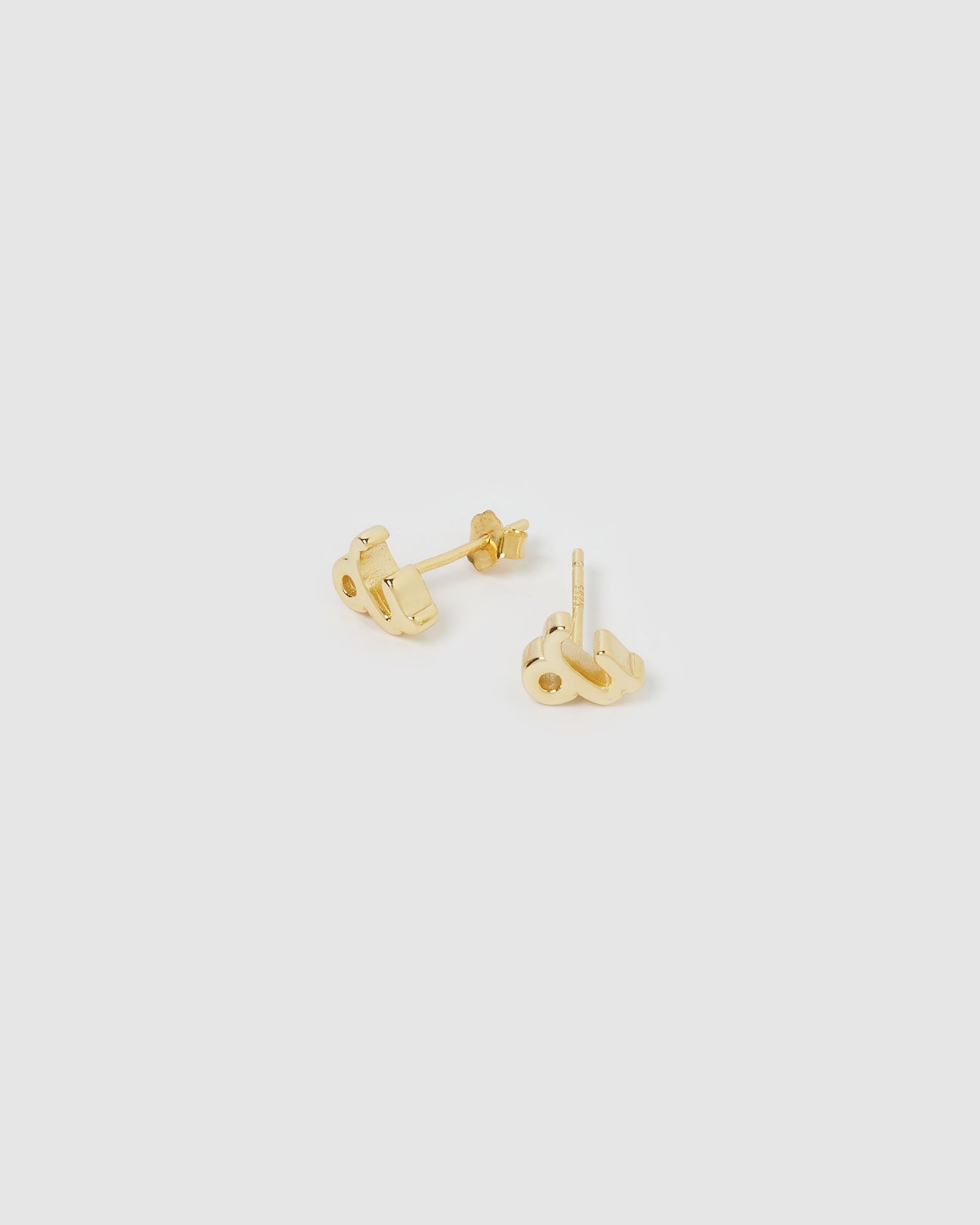 Izoa Capricorn Star Sign Symbol Stud Gold