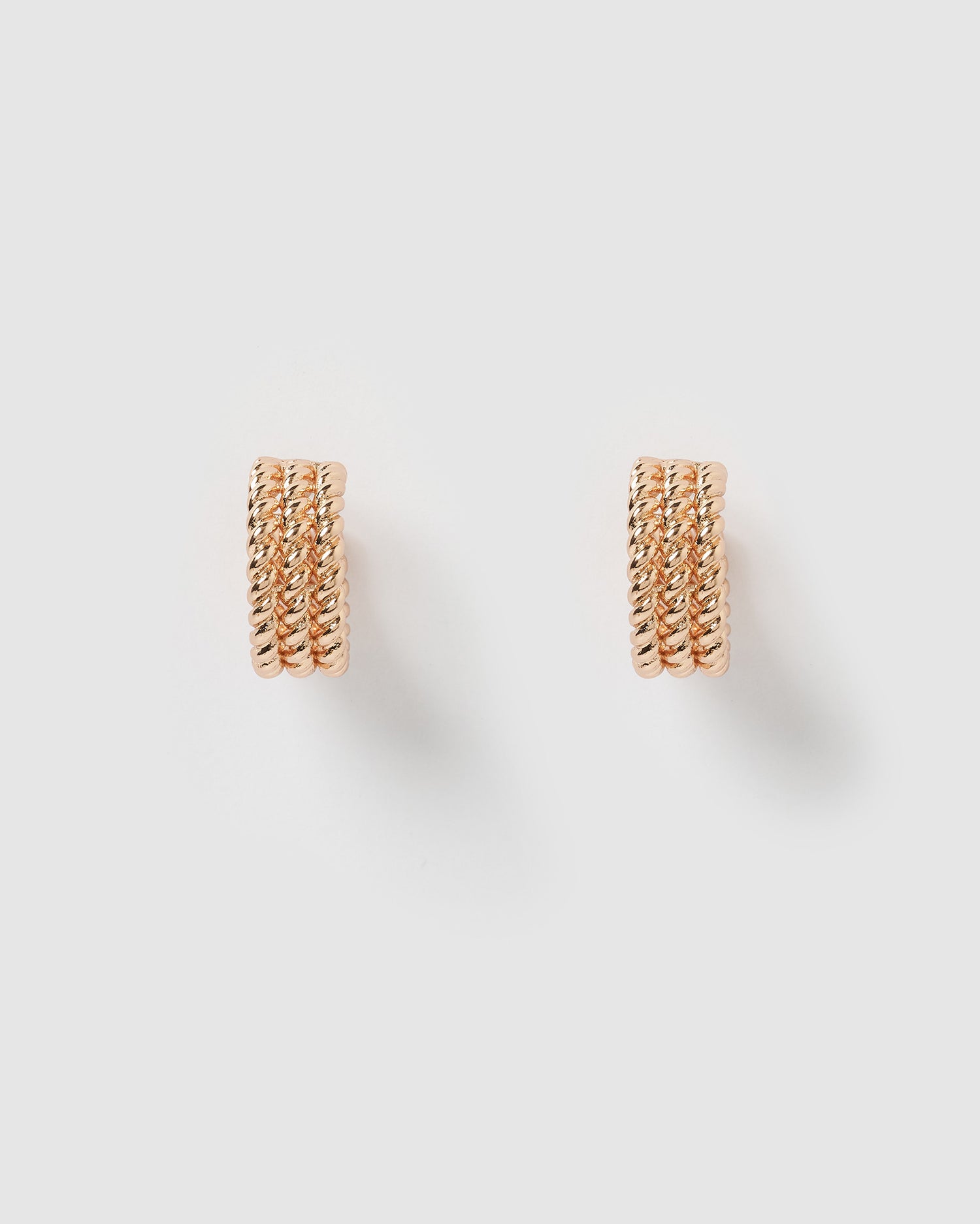 Izoa Heather Hoop Earrings Rose Gold