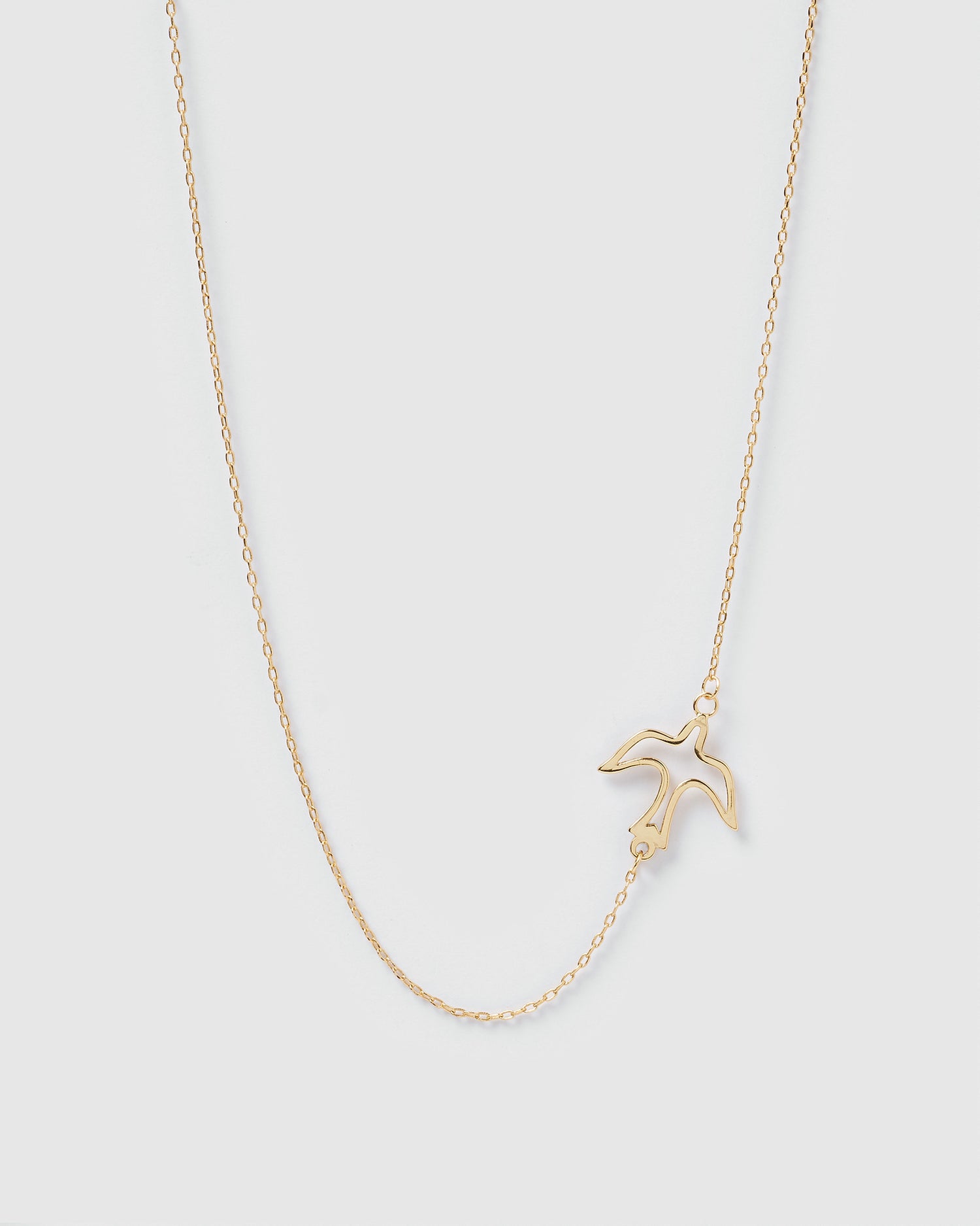 Izoa Birdie Choker Style Necklace Gold