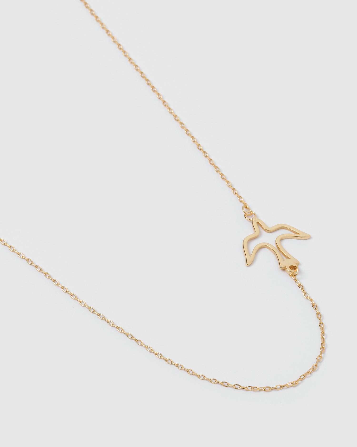 Izoa Birdie Choker Style Necklace Gold