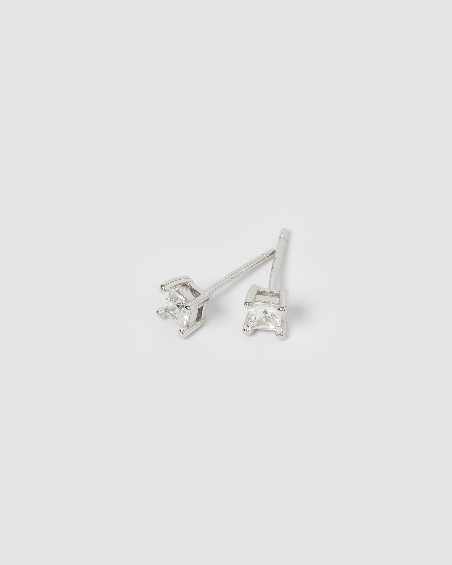Izoa Dion Mini Stud Earrings Sterling Silver