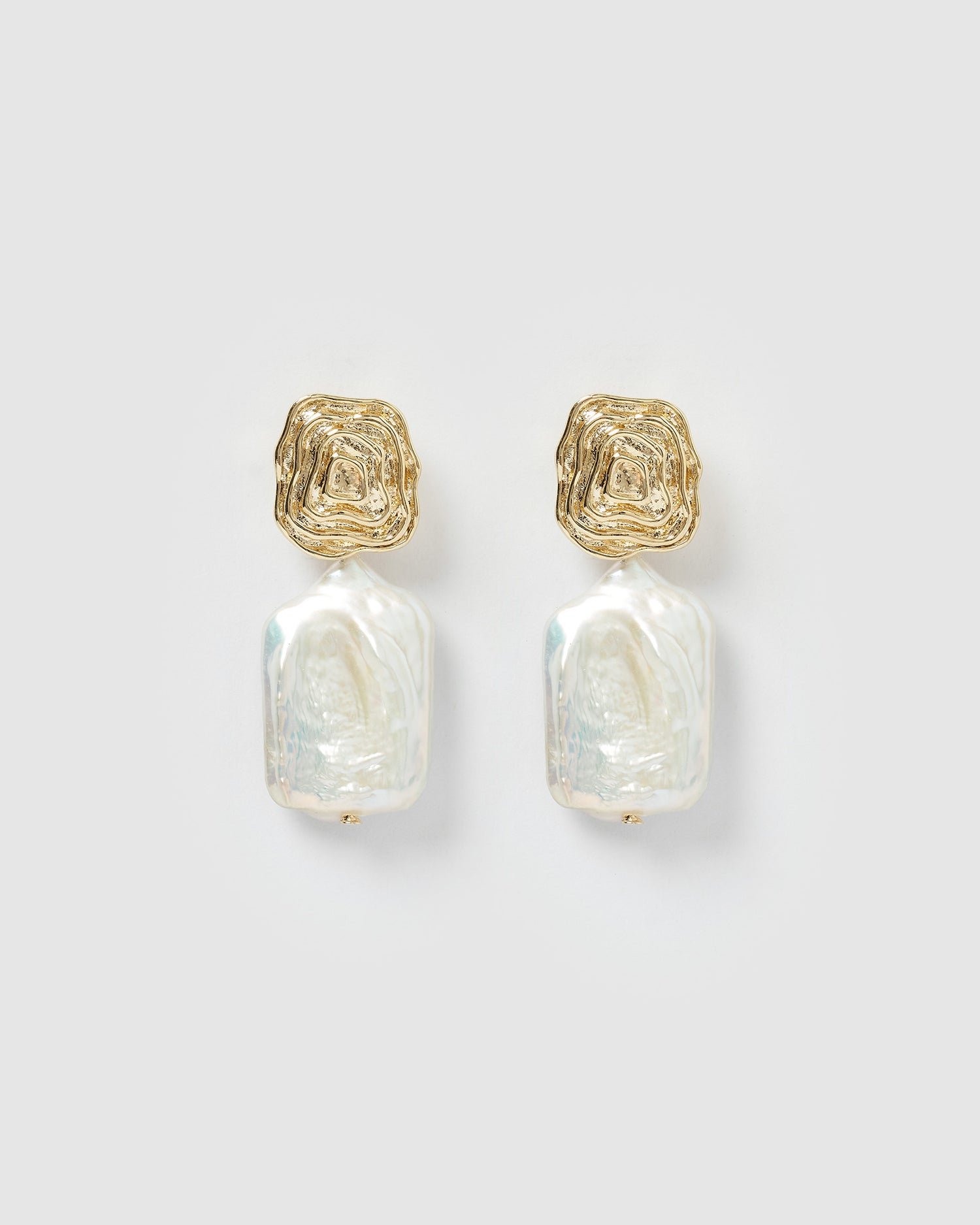 Izoa Prudence Earrings Gold Pearl